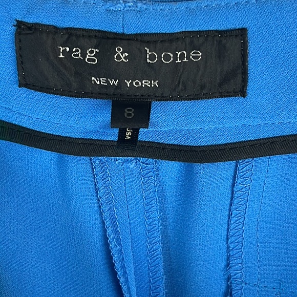 Rag & Bone Bright Blue Skinny Leg Trousers Sz:8 - Picture 5 of 13